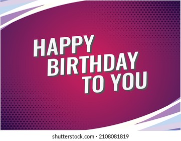 happy birthday to you concept vector illustration with red modern futuristic 3d style for landing page template ui web mobile app poster banner flyer background gift card coupon label wallpaper
