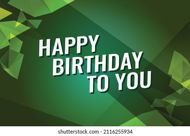cumpleaños feliz para ti concepto ilustración vectorial con estilo 3d futurista verde moderno para la plantilla de la página de inicio ui aplicación móvil afiche pancarta volante fondo tarjeta de regalo etiqueta de papel tapiz