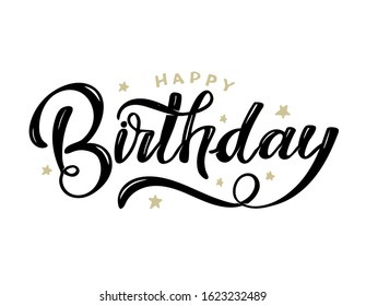 Vector Illustration Handwritten Lettering Composition Happy Stock ...