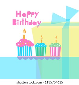 Happy Birthday to you  design for greeting  card.