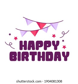 Happy birthday to you flat design