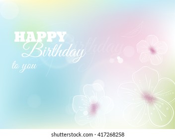 Happy birthday to you greeting card. Vector illustration