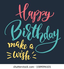 Happy Birthday to you. Hand drawn typography headline for greeting cards in vintage style design for Birthday party festive gift celebration