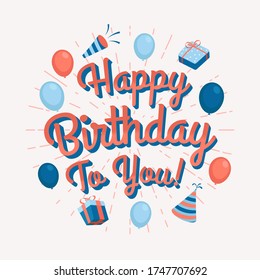 Happy Birthday to you illustration background