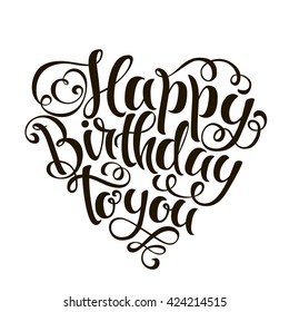 Happy birthday to you lettering