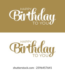 Happy birthday to you lettering banner. Vector illustration.
Happy Birthday typography design vector. Beautiful greeting card scratched calligraphy black text word.