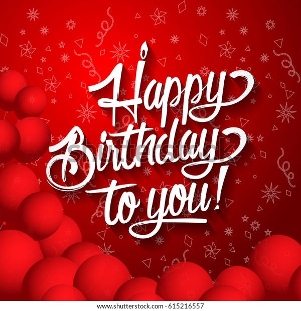 happy birthday you lettering text vector stock vector