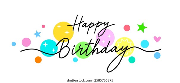 Happy Birthday to You logo design, Happy Birthday golden handwritten logo design for print. vector illustration isolated