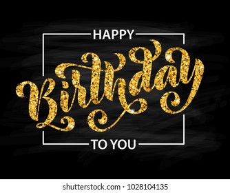 Happy Birthday Gold Text Stock Vectors, Images & Vector Art | Shutterstock
