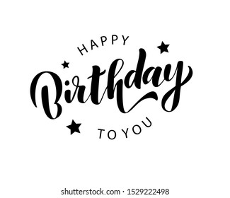 Vector Illustration Handwritten Lettering Composition Happy Stock 