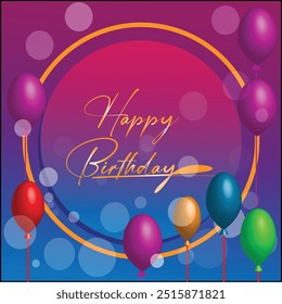 Happy Birthday To You Text lettering with modern hand writing calligraphic in vector illustration. This concept design for thank you card, banner or advertising.