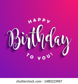 Happy Birthday to you - topper for anniversary or nursery party. Birthday Girl. Good for cake topper, good for scrap booking, posters, textiles, gifts, gift sets.