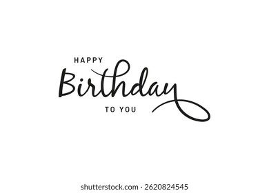 Happy birthday to you typography art in vector eps 10.