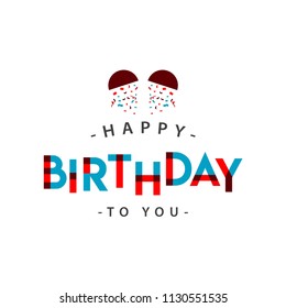 Happy Birthday to you Vector Template Design Illustration