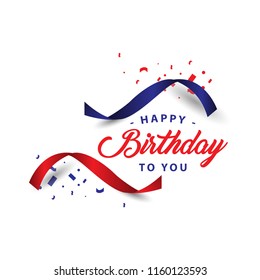 Happy Birthday to you Vector Template Design Illustration