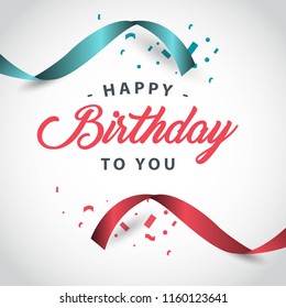Happy Birthday to you Vector Template Design Illustration