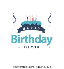 Happy Birthday to You Vector Template Design Illustration
