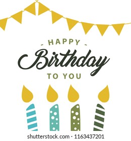 Happy Birthday to You Vector Template Design Illustration