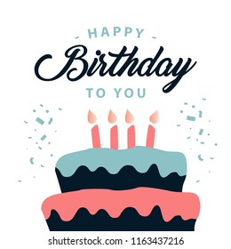 Happy Birthday to You Vector Template Design Illustration