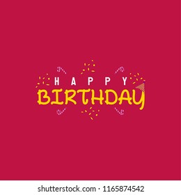 Happy Birthday to you Vector Template Design Illustration
