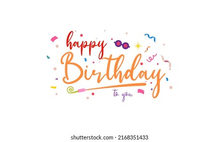 Happy birthday to you vector template design