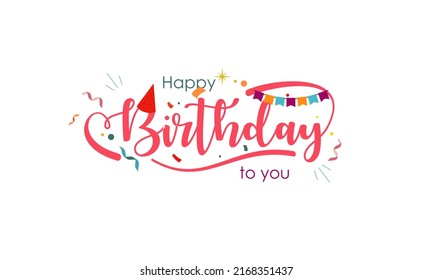 Happy birthday to you vector template design