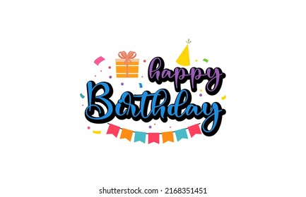 Happy birthday to you vector template design