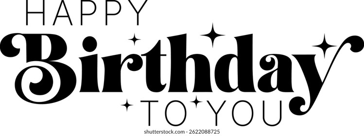 Happy birthday to you vector text