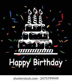HAPPY BIRTHDAY TO YOU WISHING BANNER ILLUSTRATION