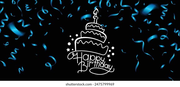 HAPPY BIRTHDAY TO YOU WISHING BANNER ILLUSTRATION