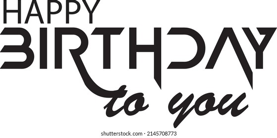 Happy Birthday.Beautiful greeting card scratched calligraphy black text word gold stars. Hand drawn invitation. Handwritten modern brush lettering white background isolated vector