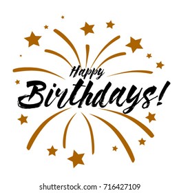 Happy Birthdays, Beautiful greeting card poster