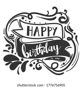 Happy Birthday Greeting Card Printable Greeting Stock Illustration ...