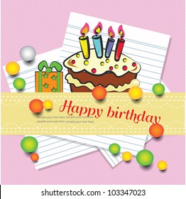 Happy birthday,Vector