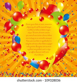 Happy bithday background with balloon