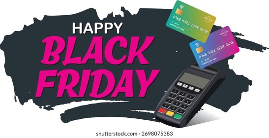 Feliz Viernes Negro con fondo negro