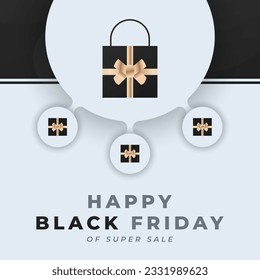 Happy Black Friday Celebration Vector Design Illustration for Background, Poster, Banner, Advertising, Greeting Card