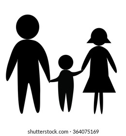 happy black and white family