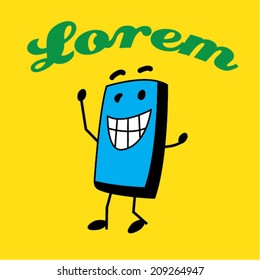 Happy block buddy character