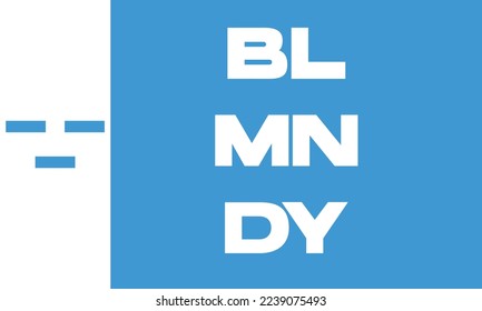 Happy blue monday with bored vector sign and typography. Vector Illustration