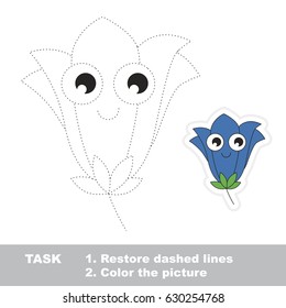 Happy Bluebell. Dot to dot educational game for kids.