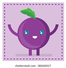 a happy blueberry