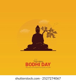 Happy Bodhi Day. Bodhi Day Design for banner poster, 3D Illustration 