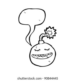 happy bomb cartoon