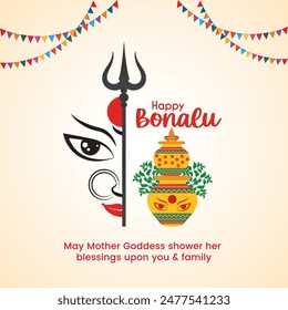 HAPPY BONALU  Telangana Traditional Festival Goddess Mahankali Festival Bonalu Traditional Hindu Festival Secundrabad Hyderabad 