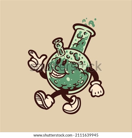 happy bong cartoon vector design