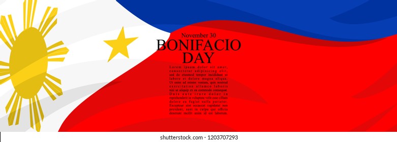 Happy Bonifacio Day vector illustration. Suitable for greeting card, poster and banner.