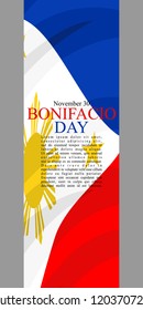 Happy Bonifacio Day vector illustration. Suitable for greeting card, poster and banner.