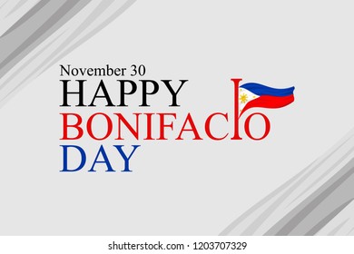 Happy Bonifacio Day vector illustration. Suitable for greeting card, poster and banner.