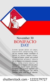 Happy Bonifacio Day vector illustration. Suitable for greeting card, poster and banner.